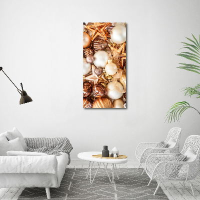 Fotografía en lienzo vertical decoraciones navideñas