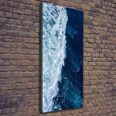 Fotografía en lienzo vertical olas del mar