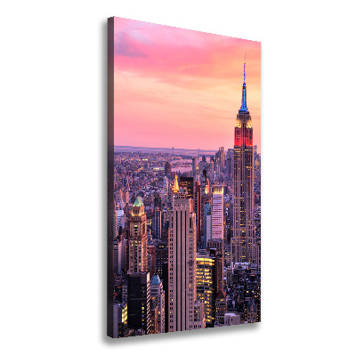 Cuadro canvas decorativo para salón vertical Nueva York Oeste