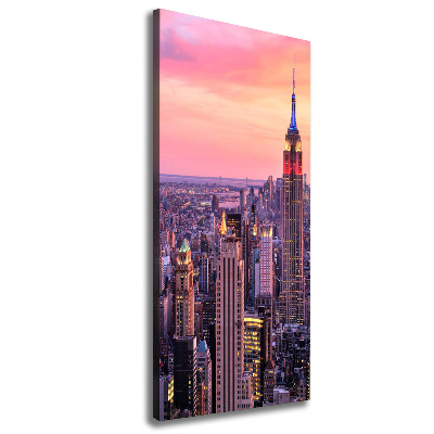 Cuadro canvas decorativo para salón vertical Nueva York Oeste