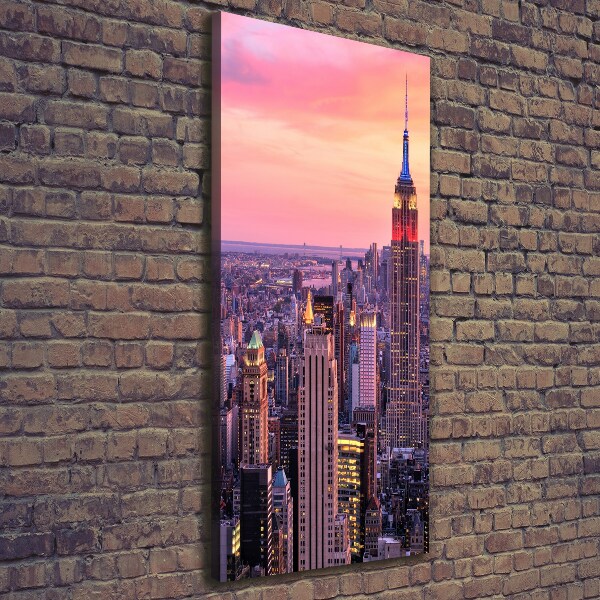 Cuadro canvas decorativo para salón vertical Nueva York Oeste