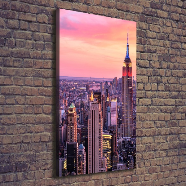 Cuadro canvas decorativo para salón vertical Nueva York Oeste