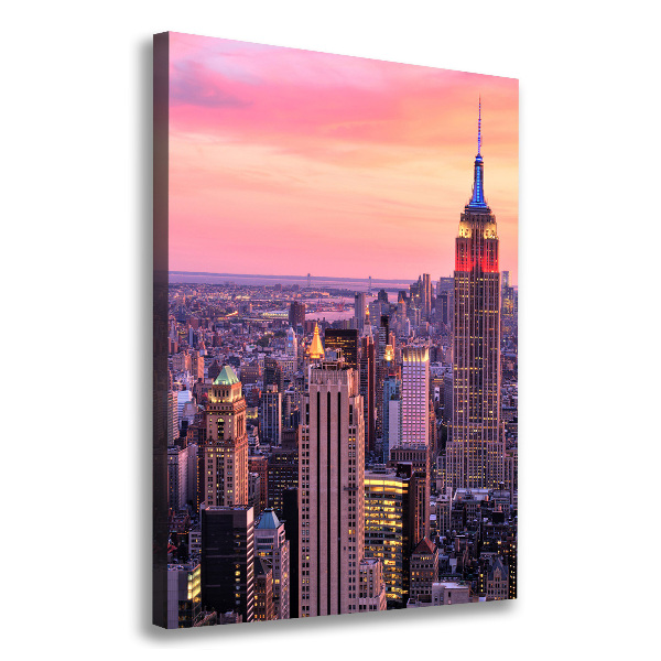 Cuadro canvas decorativo para salón vertical Nueva York Oeste