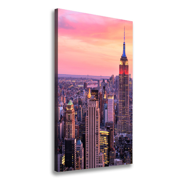 Cuadro canvas decorativo para salón vertical Nueva York Oeste