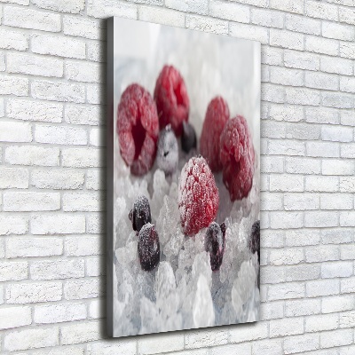 Cuadro canvas decorativo para salón vertical Fruta congelada