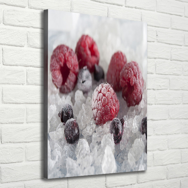 Cuadro canvas decorativo para salón vertical Fruta congelada