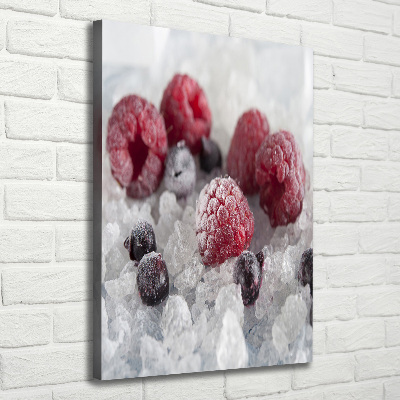 Cuadro canvas decorativo para salón vertical Fruta congelada