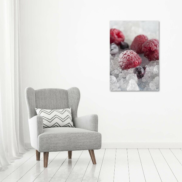 Cuadro canvas decorativo para salón vertical Fruta congelada