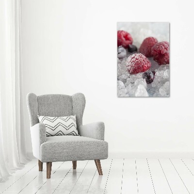 Cuadro canvas decorativo para salón vertical Fruta congelada