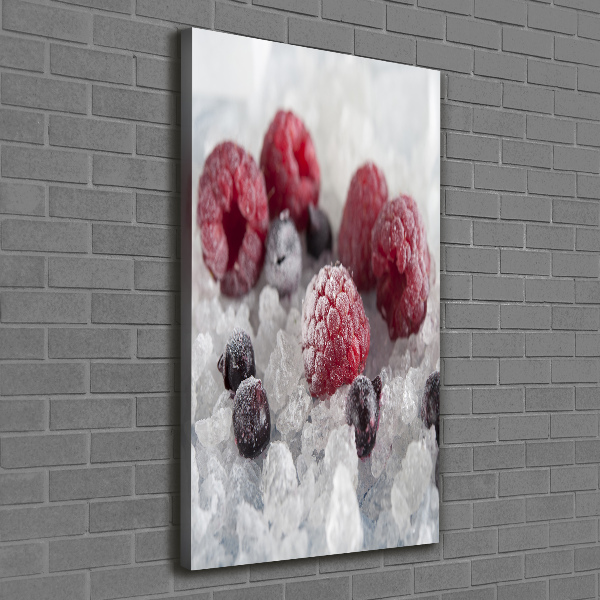 Cuadro canvas decorativo para salón vertical Fruta congelada