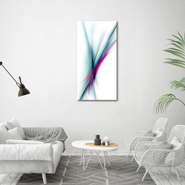 Cuadro moderno en lienzo resistente uv vertical Ondas abstractas
