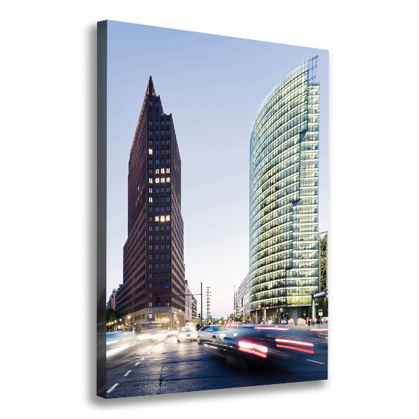 Cuadro canvas decorativo para salón vertical Rascacielos