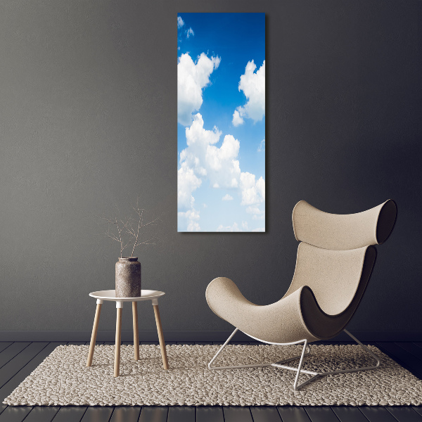 Cuadro moderno en lienzo resistente uv vertical Nubes en el cielo