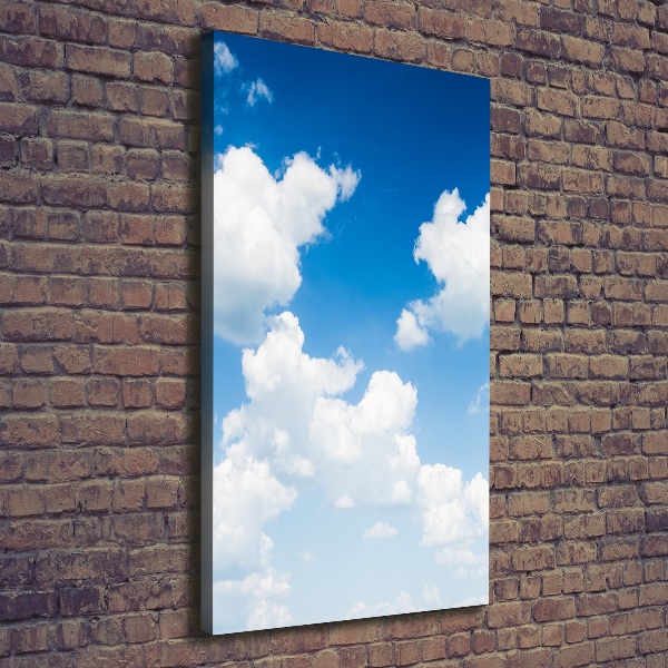 Cuadro moderno en lienzo resistente uv vertical Nubes en el cielo