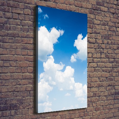Cuadro moderno en lienzo resistente uv vertical Nubes en el cielo