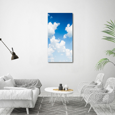 Cuadro moderno en lienzo resistente uv vertical Nubes en el cielo
