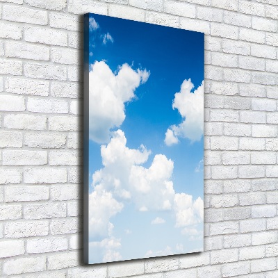 Cuadro moderno en lienzo resistente uv vertical Nubes en el cielo