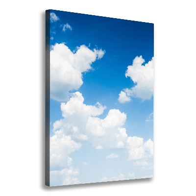 Cuadro moderno en lienzo resistente uv vertical Nubes en el cielo