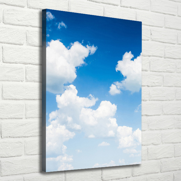 Cuadro moderno en lienzo resistente uv vertical Nubes en el cielo