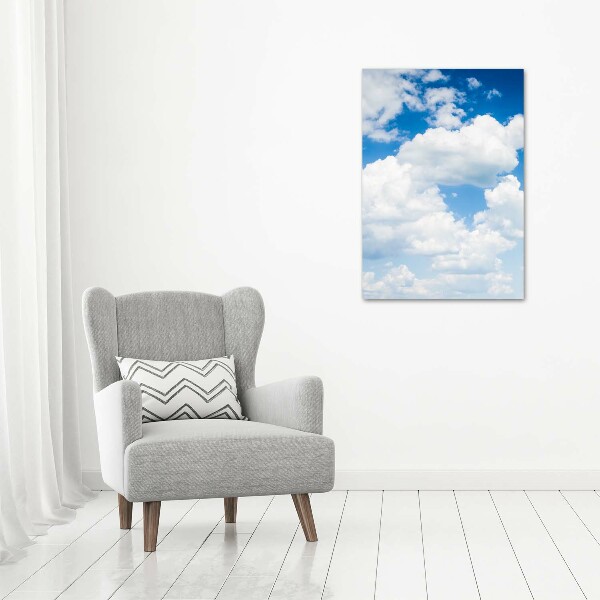 Cuadro moderno en lienzo resistente uv vertical Nubes en el cielo