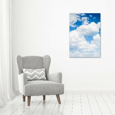 Cuadro moderno en lienzo resistente uv vertical Nubes en el cielo