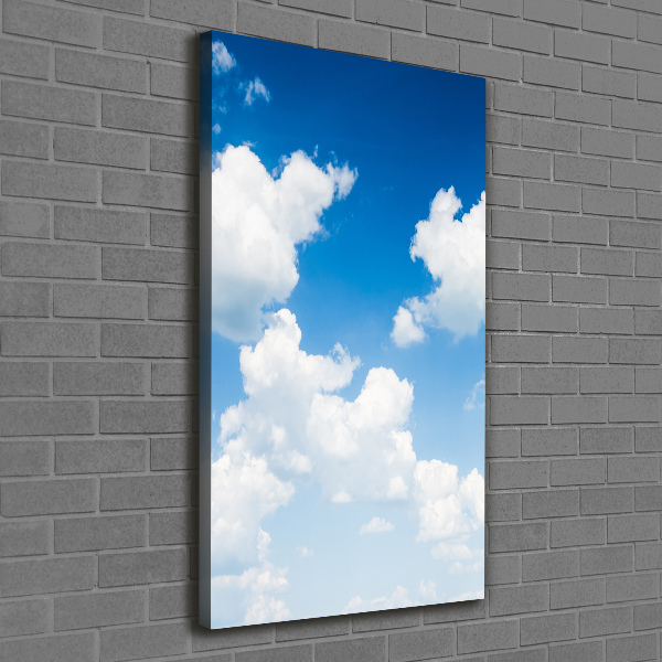 Cuadro moderno en lienzo resistente uv vertical Nubes en el cielo