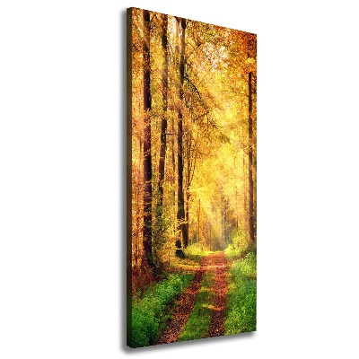 Fotografía en lienzo vertical Bosque en otoño