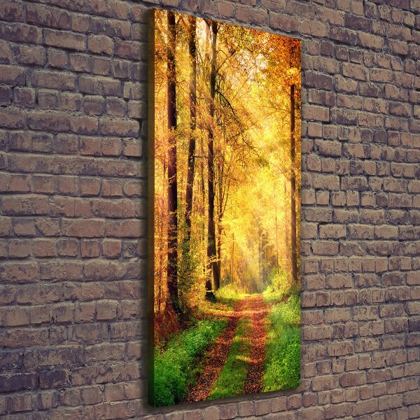 Fotografía en lienzo vertical Bosque en otoño