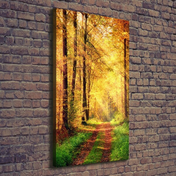 Fotografía en lienzo vertical Bosque en otoño