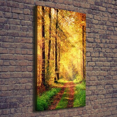 Fotografía en lienzo vertical Bosque en otoño