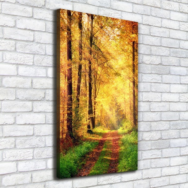Fotografía en lienzo vertical Bosque en otoño