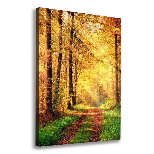 Fotografía en lienzo vertical Bosque en otoño