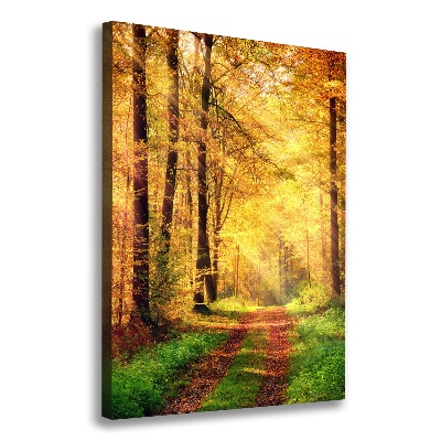 Fotografía en lienzo vertical Bosque en otoño