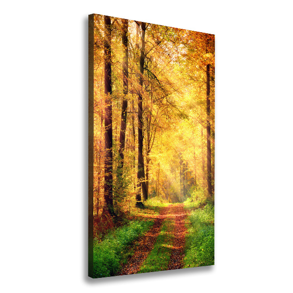 Fotografía en lienzo vertical Bosque en otoño