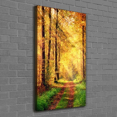Fotografía en lienzo vertical Bosque en otoño