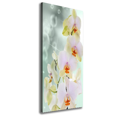 Cuadro canvas decorativo para salón vertical Orquídea