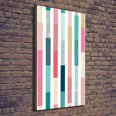 Fotografía en lienzo vertical Rayas de colores