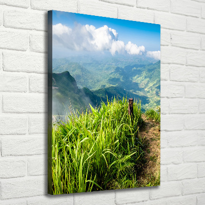 Impresión en lienzo vertical Sendero de montaña