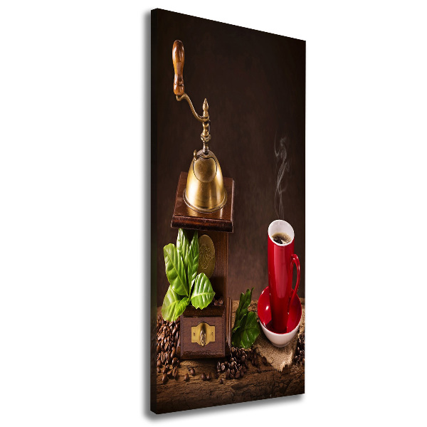 Cuadro moderno en lienzo resistente uv vertical Molinillo de café