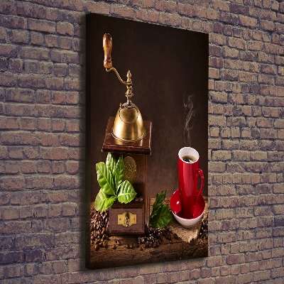 Cuadro moderno en lienzo resistente uv vertical Molinillo de café