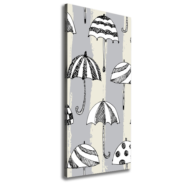 Cuadro canvas decorativo para salón vertical Paraguas