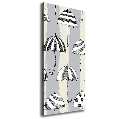 Cuadro canvas decorativo para salón vertical Paraguas