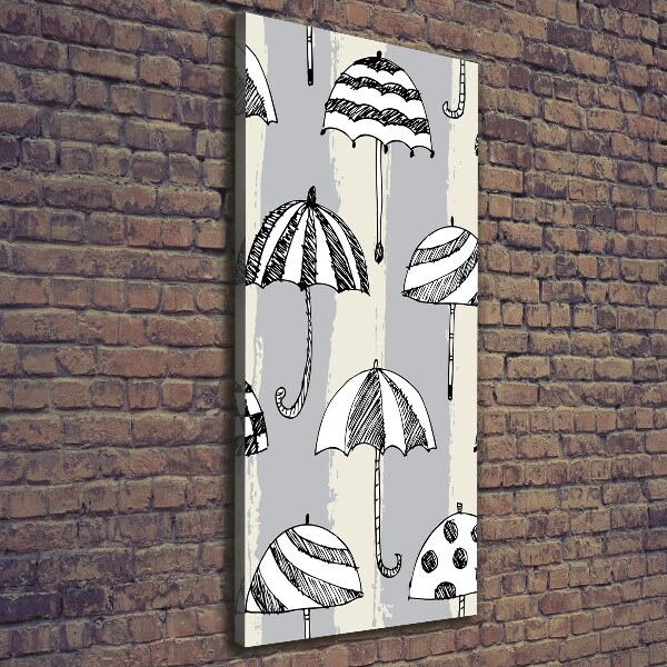 Cuadro canvas decorativo para salón vertical Paraguas
