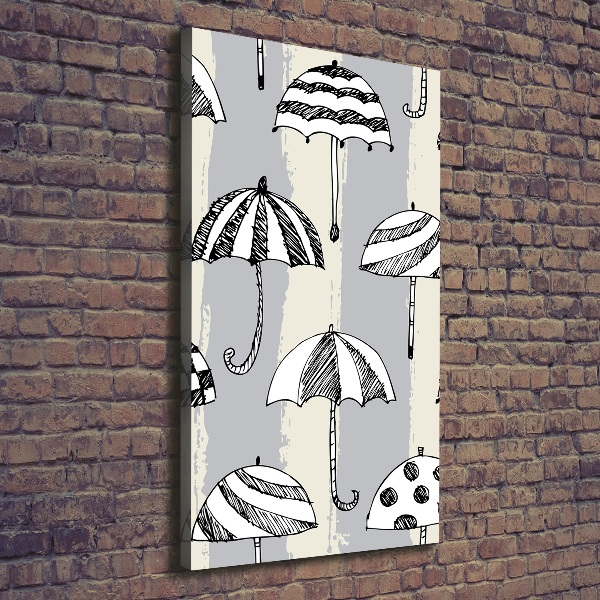 Cuadro canvas decorativo para salón vertical Paraguas