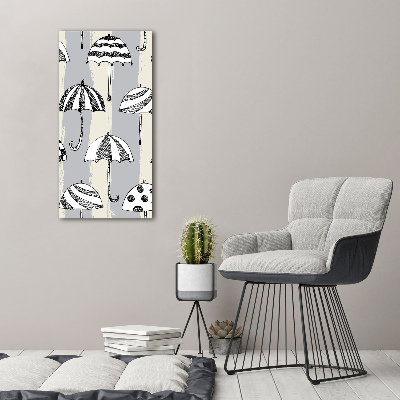Cuadro canvas decorativo para salón vertical Paraguas