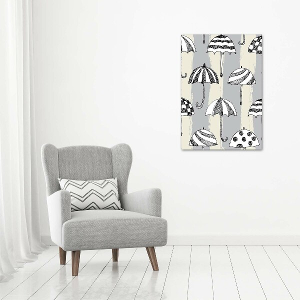 Cuadro canvas decorativo para salón vertical Paraguas