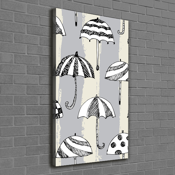 Cuadro canvas decorativo para salón vertical Paraguas