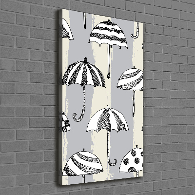 Cuadro canvas decorativo para salón vertical Paraguas