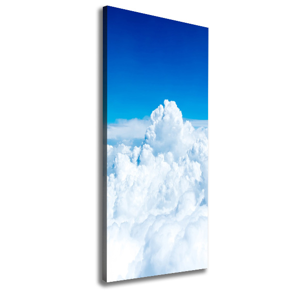 Cuadro canvas decorativo para salón vertical Vuelo sobre las nubes