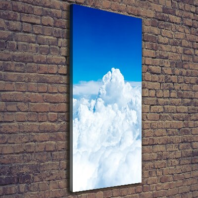 Cuadro canvas decorativo para salón vertical Vuelo sobre las nubes